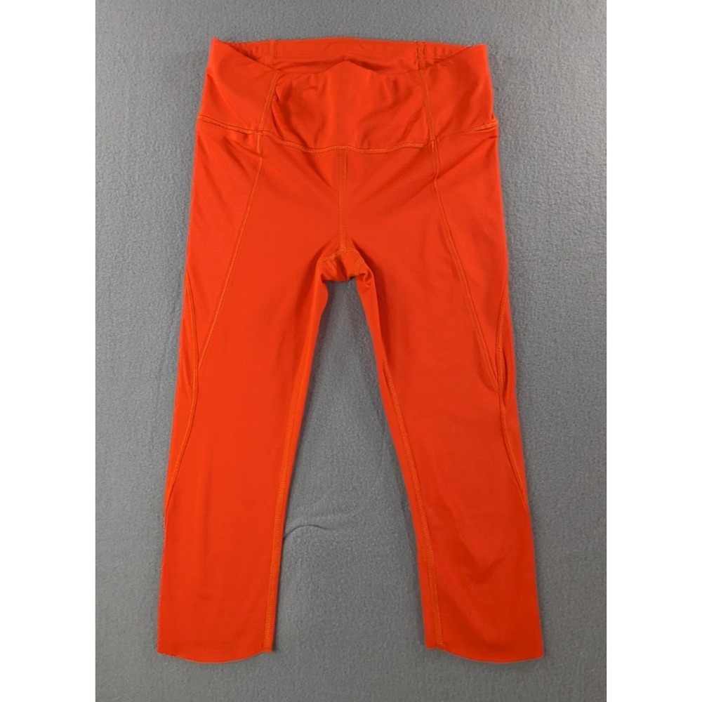 Athleta Womens Be Free Capri Crop Leggings XXS Orange
